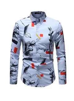 Generic Button Down Printed Casual Shirt Multicolour  - Image 3