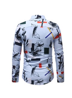 Generic Button Down Printed Casual Shirt Multicolour  - Image 4