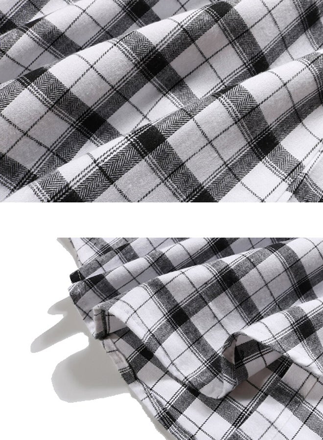 Collared Neck Long Sleeve Shirt White - Image 3