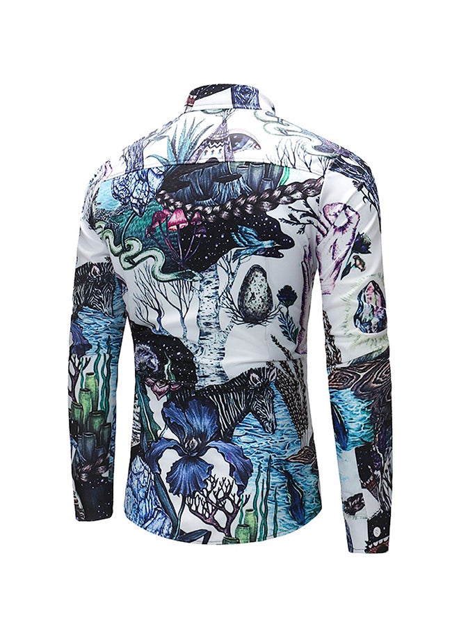 Collared Neck Long Sleeve Shirt Black - Image 2