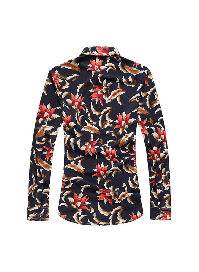 قميص برقبة بياقة وأكمام طويلة متعدد الألوان - Image 2