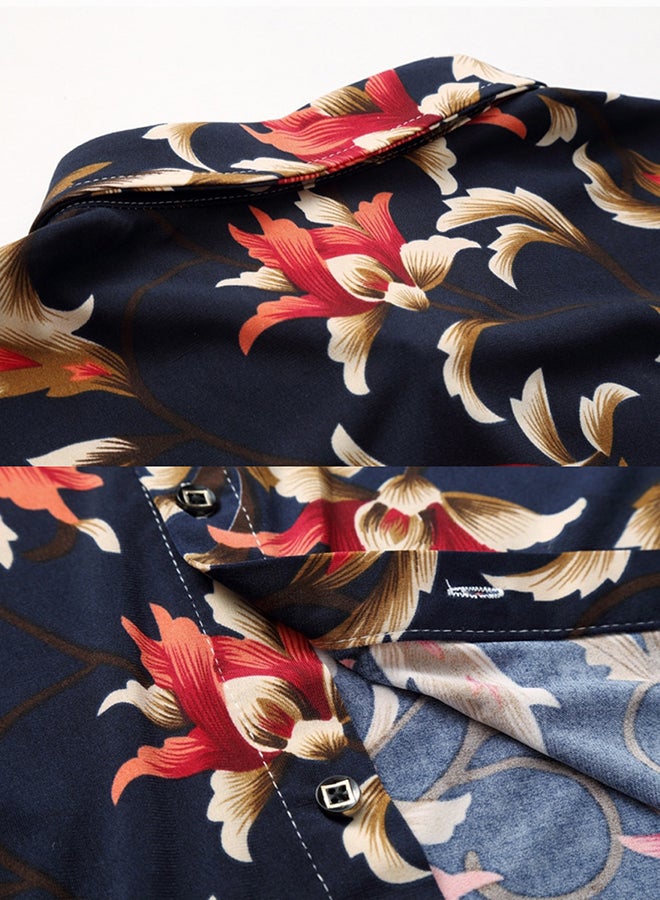 قميص برقبة بياقة وأكمام طويلة متعدد الألوان - Image 3