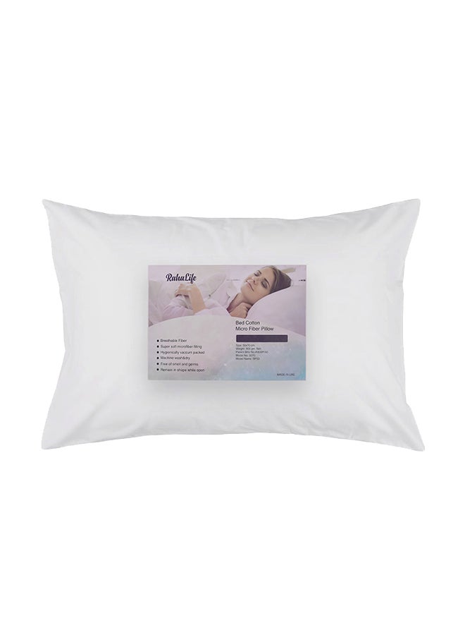 Rahalife Bed Pillow cotton White 50X70cm  - Image 2