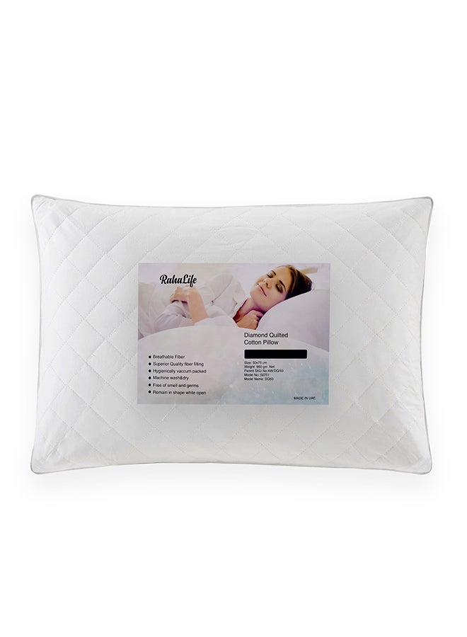 راهالايف وسادة دياموند مبطنة قطن أبيض 50X75Ø³Ù†ØªÙŠÙ…ØªØ± - Image 2