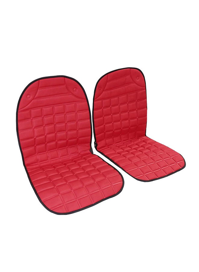 طقم أغطية تدفئة للمقعد الأمامي للسيارة بجهد 12 فولت مكون من قطعتين - Image 1