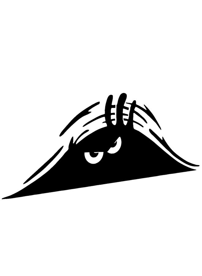 Peeking Monster Waterproof Car Body Sticker - Image 1