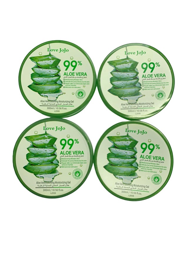 Generic 4-Piece 99% Aloe Vera Gel Set 1200ml