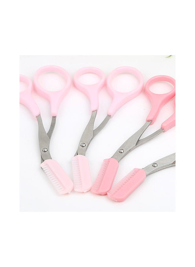 Generic 2-Piece Portable Beard & Eyebrow Scissor Set Pink 25grams  - Image 3