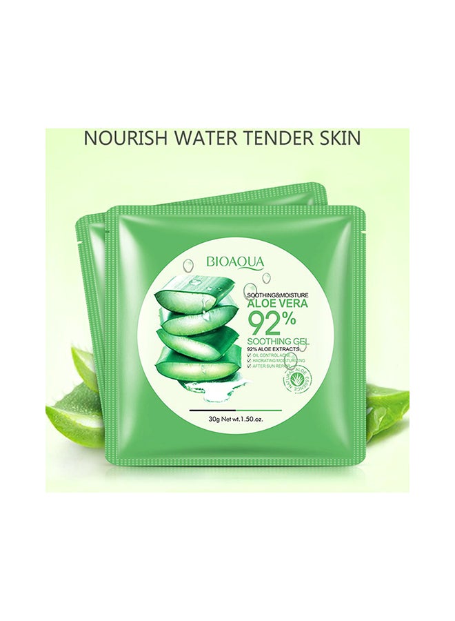 BIOAQUA Natural Aloe Vera Gel Moisturizing Face Mask Green 30grams - Image 3