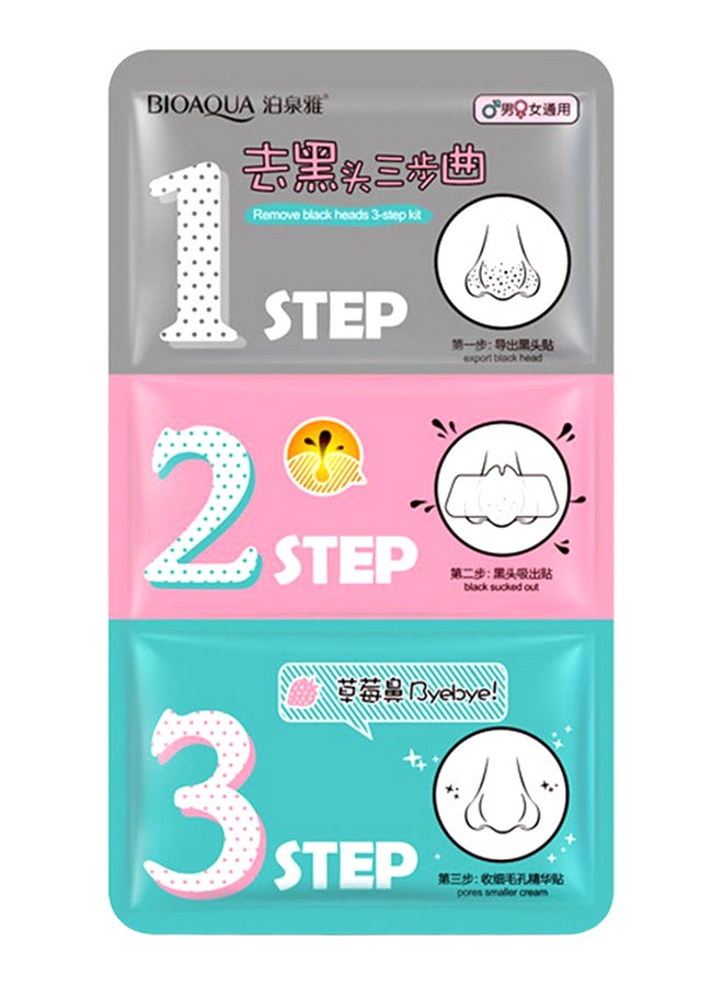 BIOAQUA Blackhead Acne Remover Three Steps Nasal Mask 7*3grams