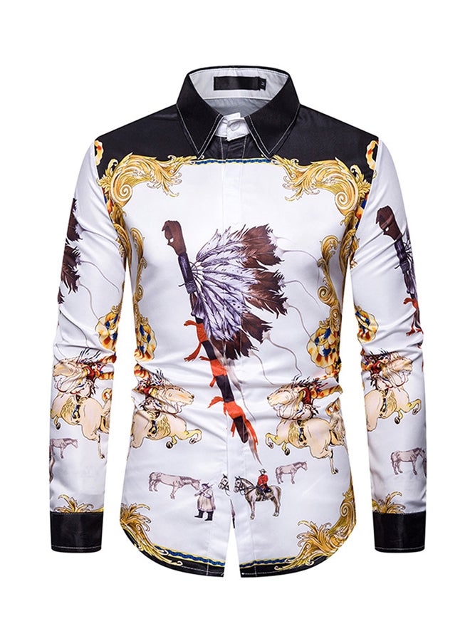 Printed Long Sleeves Shirt Multicolour - Image 1