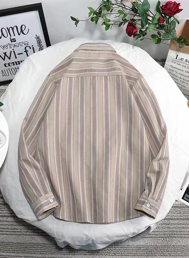 Printed Synthetic Shirt Beige  - Image 2