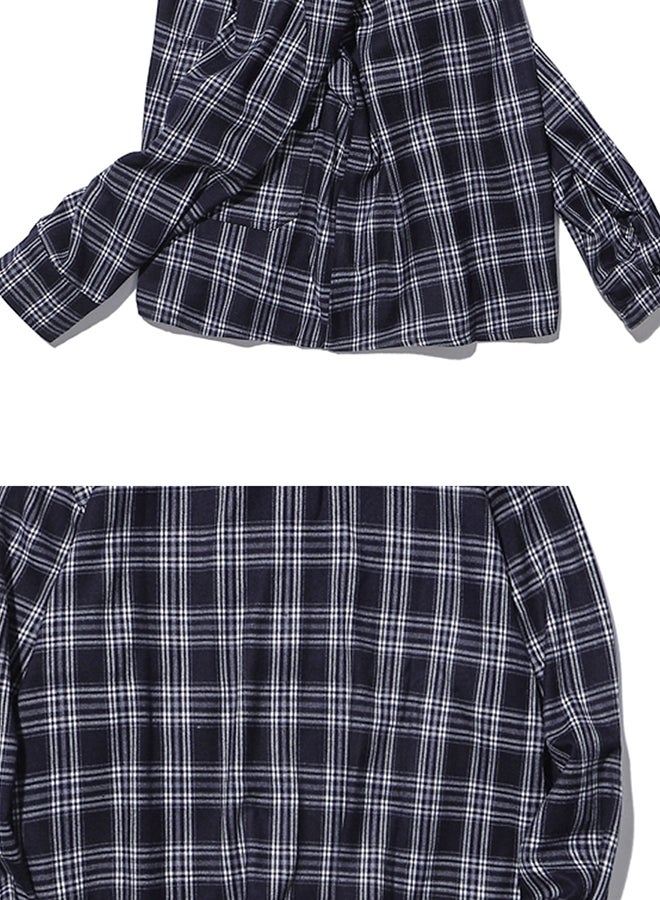 Printed Synthetic Shirt Black/White - Image 3