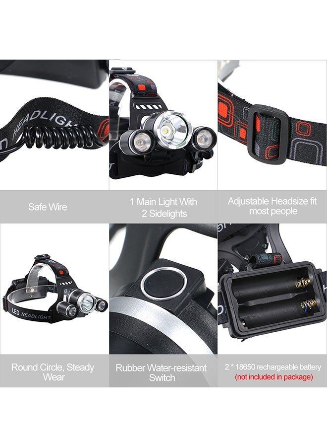 Generic USB Rechargeable Head LED Flashlight 12x9.70x11cm - Image 2