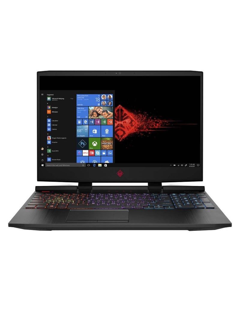 إتش بي - لابتوب أومين مزود بشاشة مقاس 15.6 بوصة ومعالج كور i7/ ذاكرة رام سعة 16 جيجابايت/ محرك أقراص SSD سعة 256 جيجابايت/ بطاقة رسومات إنفيديا جيفورس Gtx 1660Ti سعة 6 جيجابايت مع ماوس وسماعة رأس أسود - Image 1