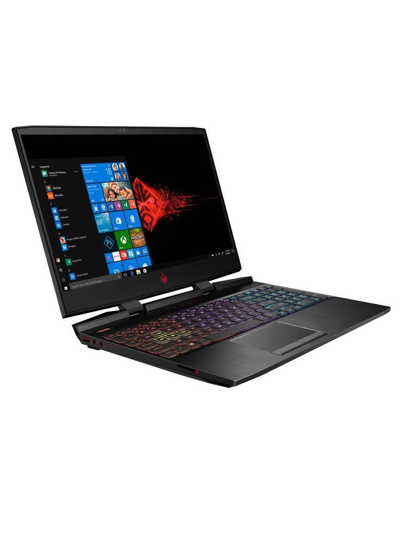 إتش بي - لابتوب أومين مزود بشاشة مقاس 15.6 بوصة ومعالج كور i7/ ذاكرة رام سعة 16 جيجابايت/ محرك أقراص SSD سعة 256 جيجابايت/ بطاقة رسومات إنفيديا جيفورس Gtx 1660Ti سعة 6 جيجابايت مع ماوس وسماعة رأس أسود - Image 1