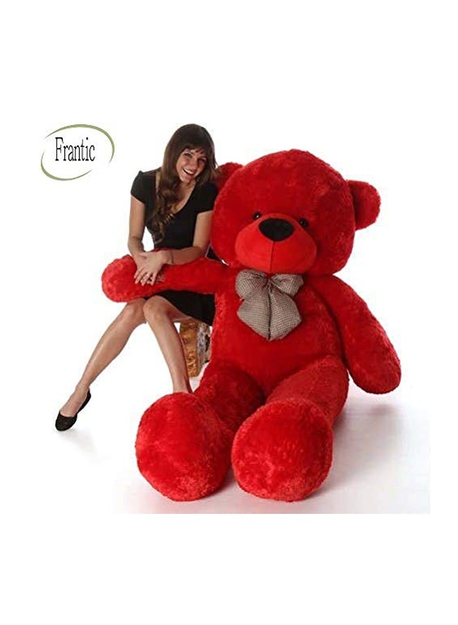 Plush Teddy Bear With Ribbon Bow - Image 2
