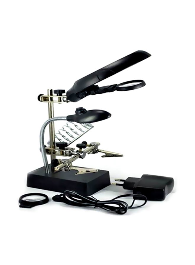 عدسة مكبرة مساعدة مزودة بحامل فولاذي ملحوم أسود/ فضي - Image 2