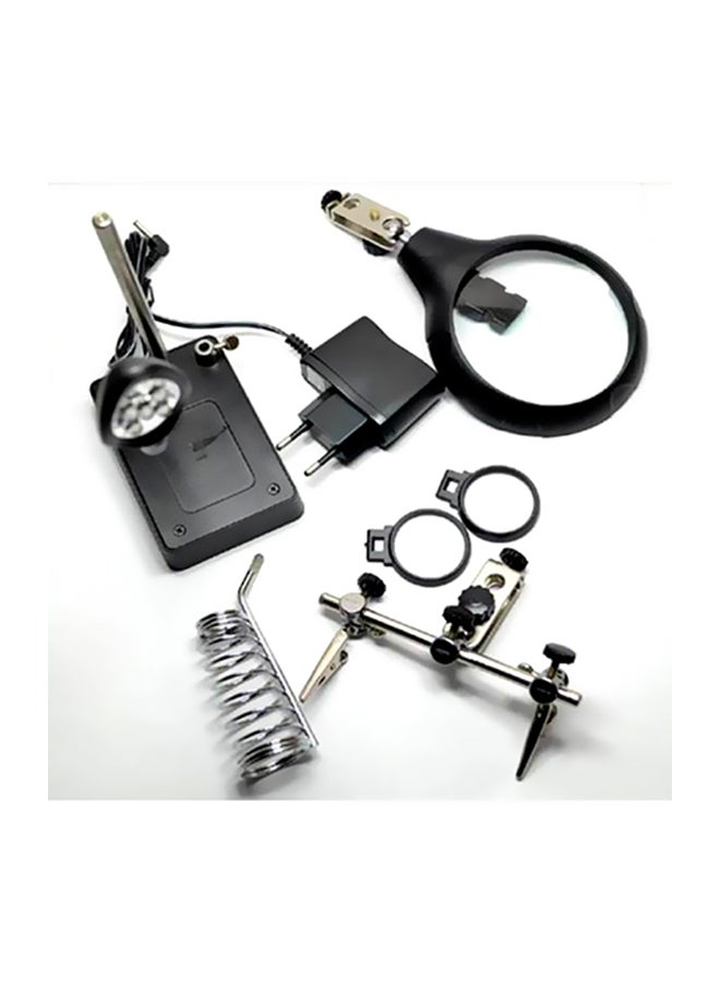 عدسة مكبرة مساعدة مزودة بحامل فولاذي ملحوم أسود/ فضي - Image 3