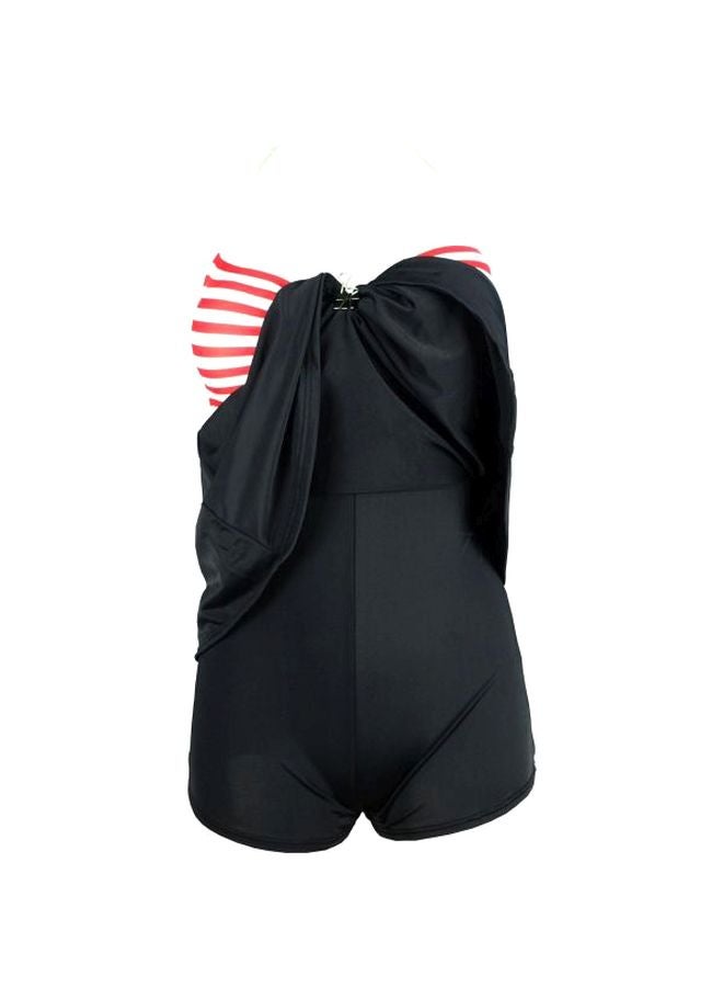 Generic - Printed Polyester Monokini Red/White/Black - Image 1