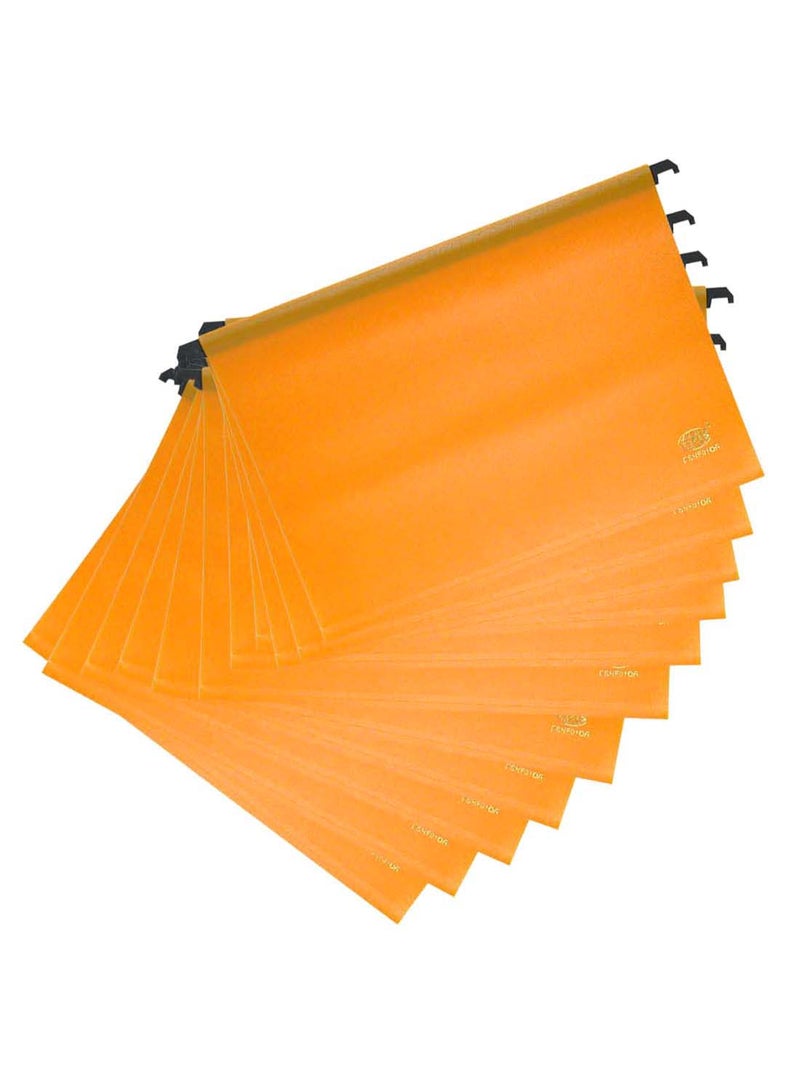 FIS 12-Piece Hanging File Folder Set Orange