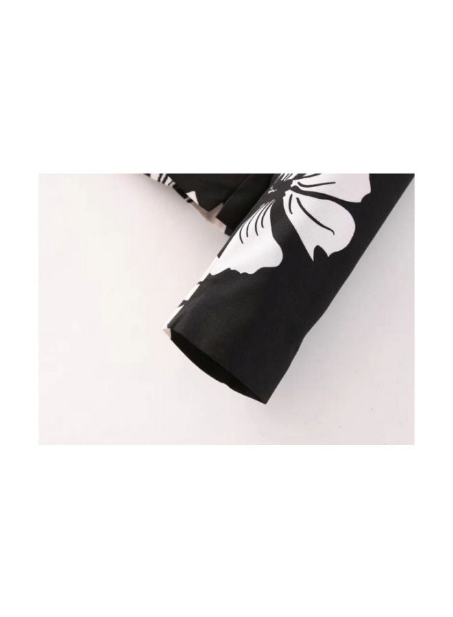 بليزر بأكمام طويلة ومزين بطبعة أسود/ أبيض - Image 5