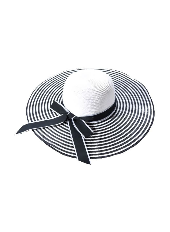 Straw Sun Hat White/Black