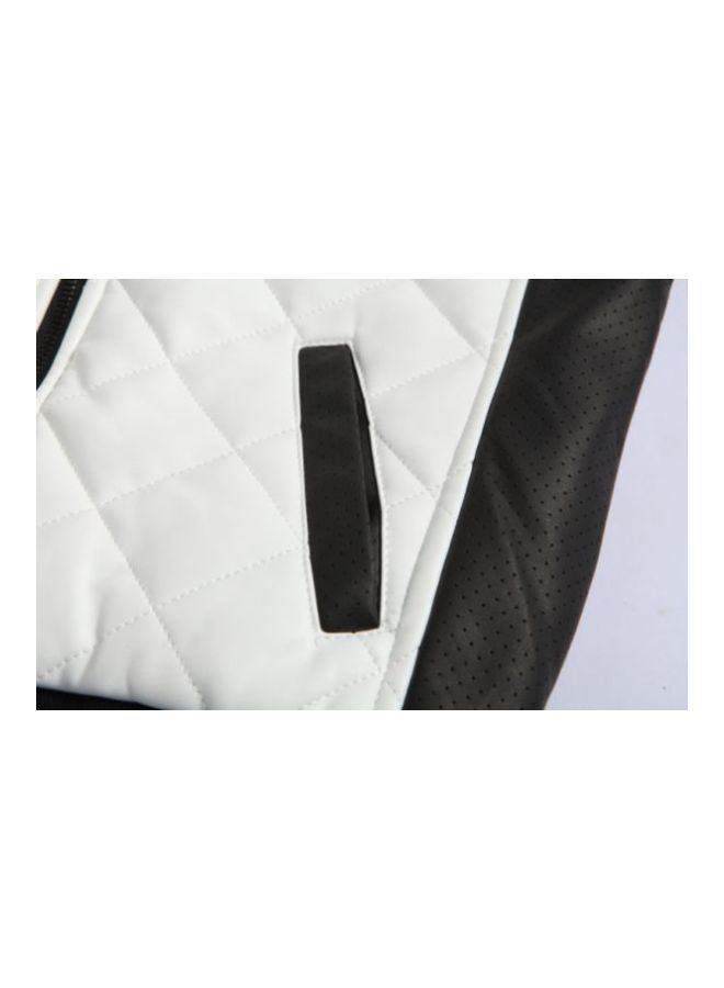 Leather Long Sleeves Jacket White/Black  - Image 3