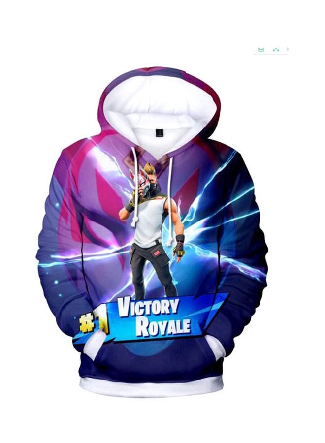 "هودي بطبعة ثلاثية الأبعاد من لعبة "Fortnite" أزرق/ أرجواني/ أبيض - Image 1