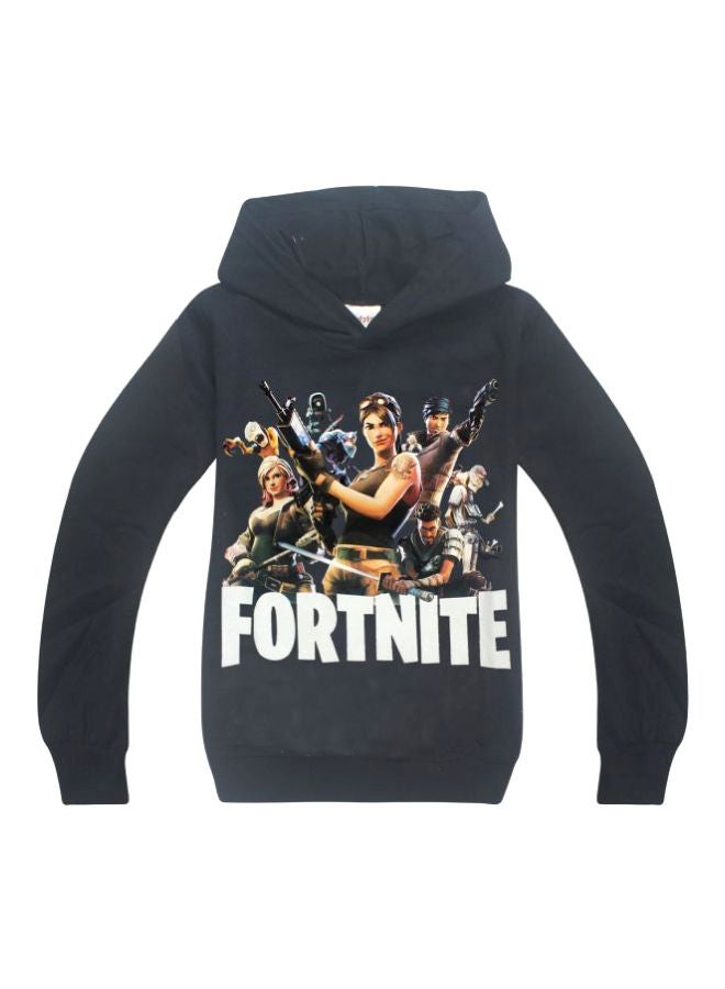2-Piece Hoodie And Joggers Set Black/White/Beige - Image 2