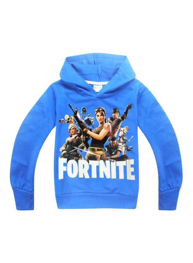 2-Piece Hoodie And Joggers Set Blue/Black/White - Image 3