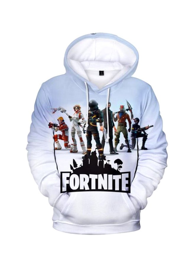 3D Printed Hoodie Blue/White/Black  - Image 1