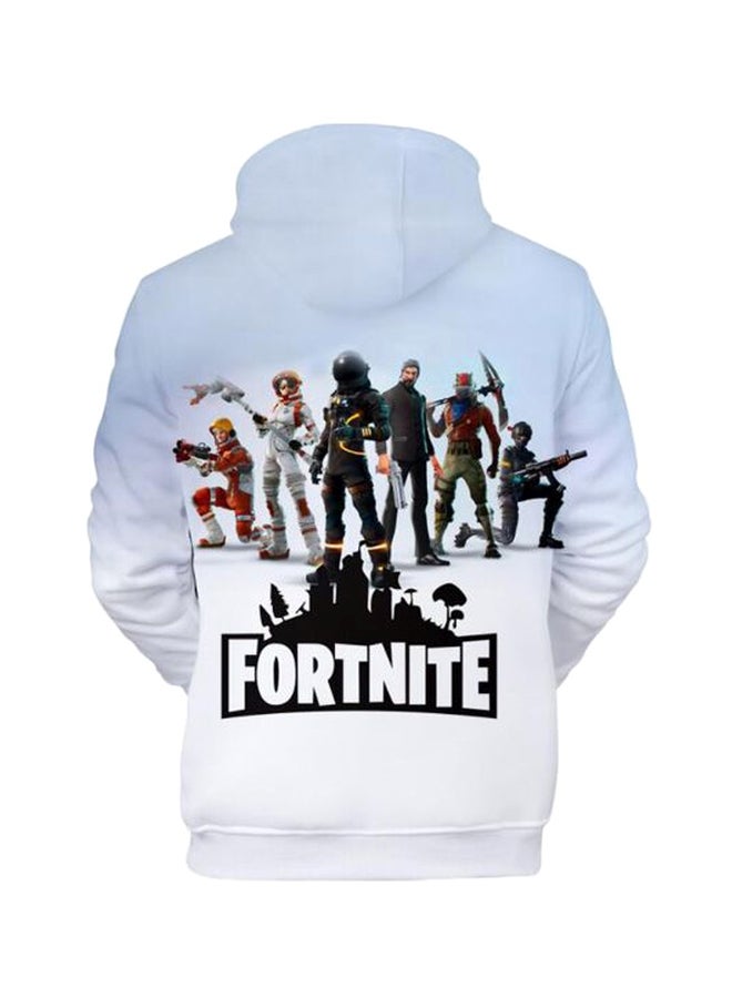 3D Printed Hoodie Blue/White/Black  - Image 2