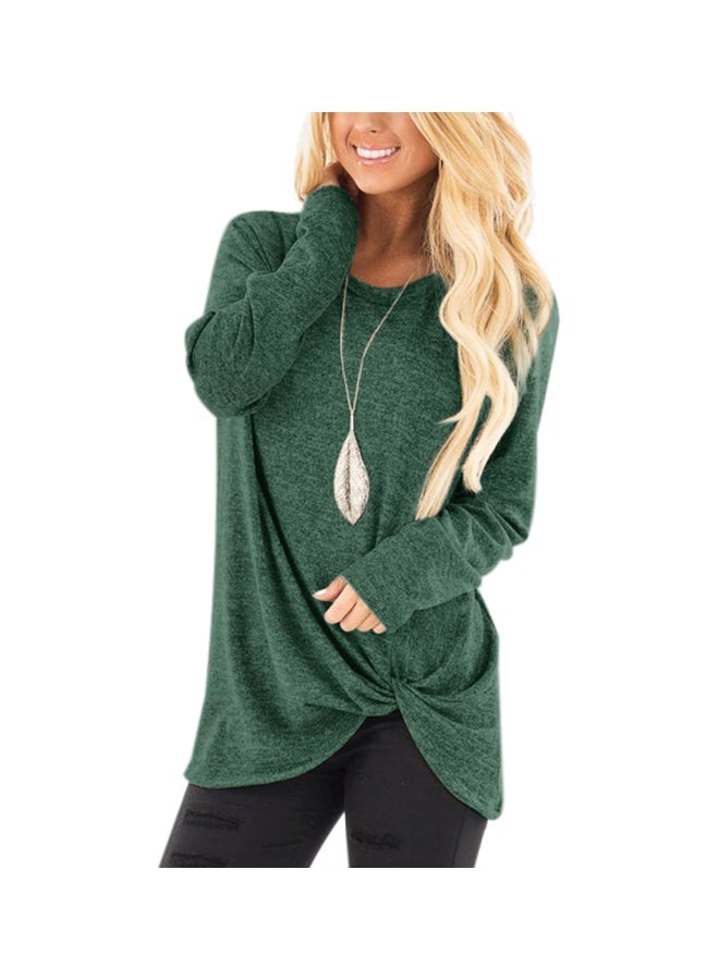 Polyester Long Sleeves Blouse Green - Image 1