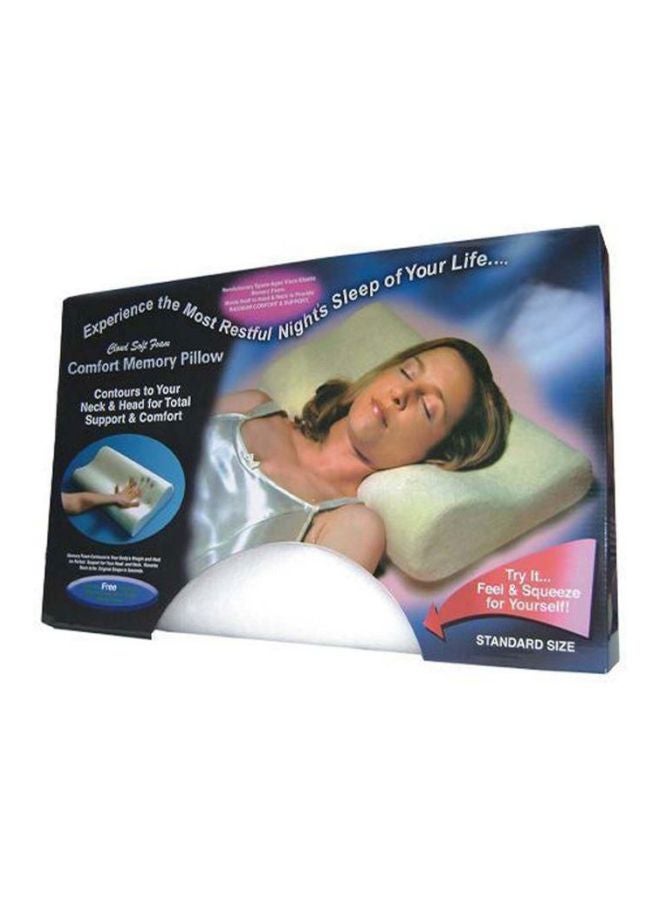 Memory Foam Pillow Foam White One Size  - Image 2