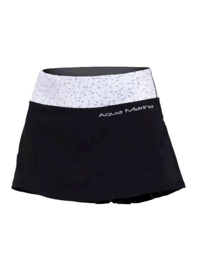 AQUA MARINA DAZZLED -Printed Women's Beach Skirt(BLACK) - XL