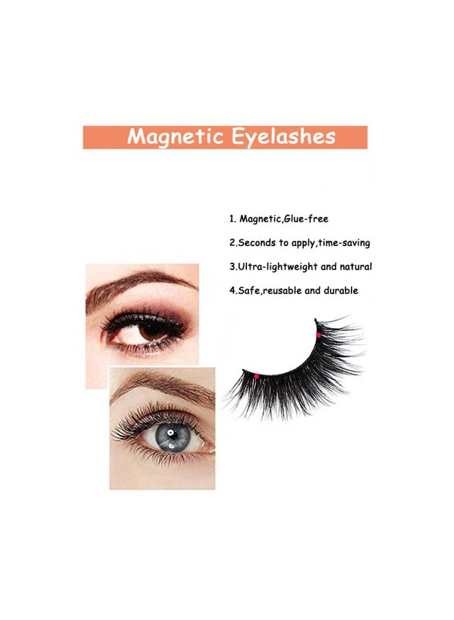 4-Piece 3D Magnetic Eyelashes Black - Image 4