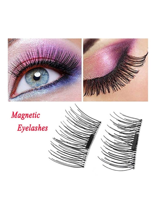 مجموعة رموش صناعية مغناطيسية 3D مكونة من زوجين أسود - Image 2