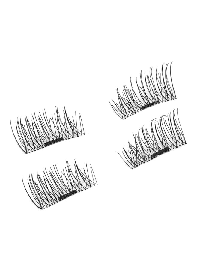 مجموعة رموش صناعية مغناطيسية 3D مكونة من زوجين أسود - Image 1