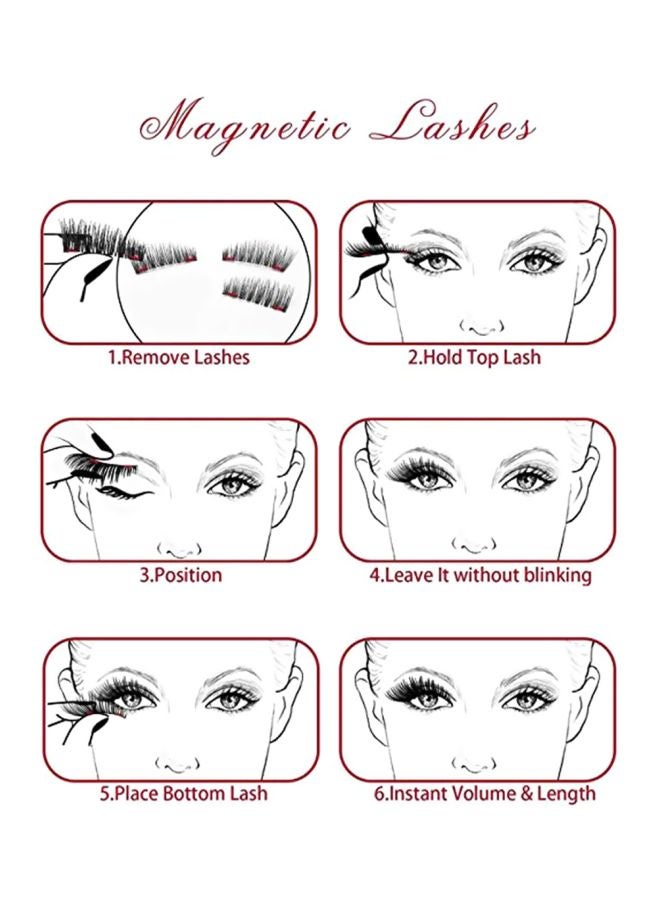 Pair Of 3D Handmade False Eyelashes Black - Image 4
