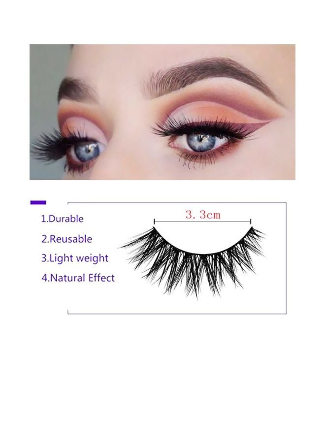 Pair Of 3D Handmade False Eyelashes Black - Image 3