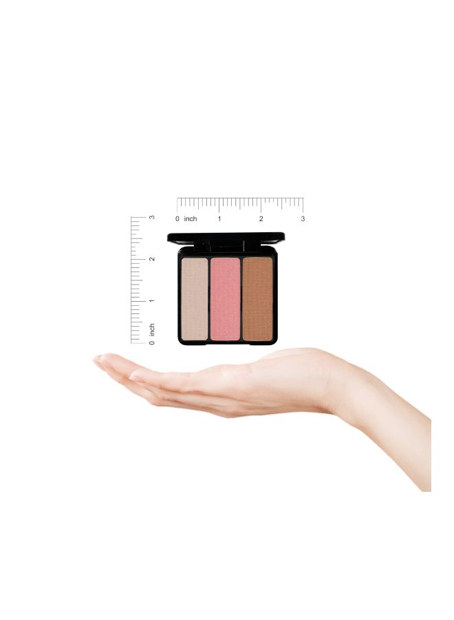 EVE PEARL Trio Blush Palette Beige/Brown/Pink  - Image 2