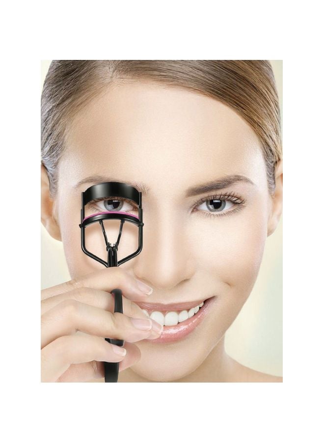 أداة ثني الرموش بزاوية واسعة أسود/وردي - Image 4