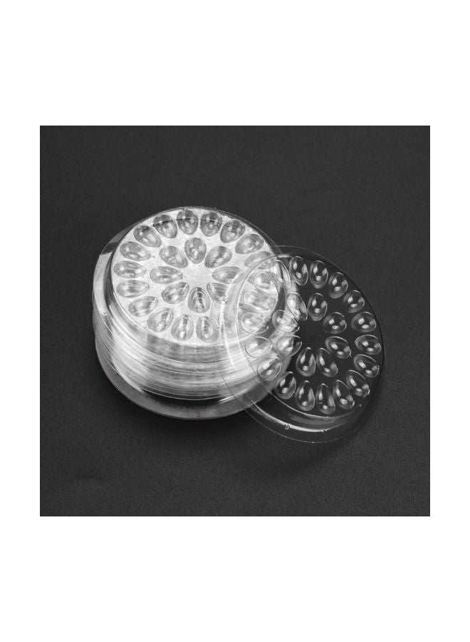 10-Piece Eyelash Glue Holder Plate Clear - Image 2