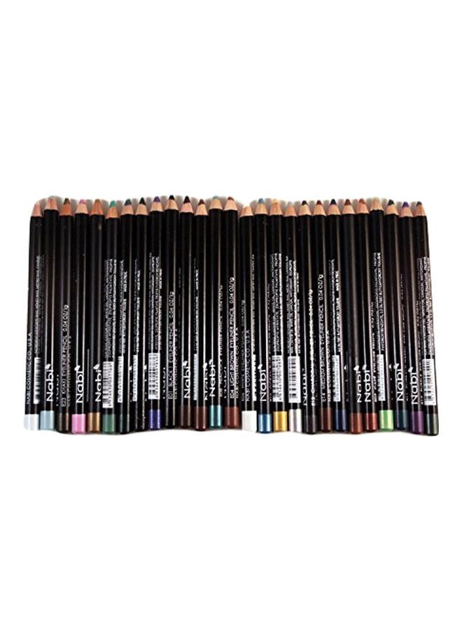 Nabi Cosmetics 24-Piece Eyebrow And Eyeliner Pencil Green/Brown/Beige  - Image 1