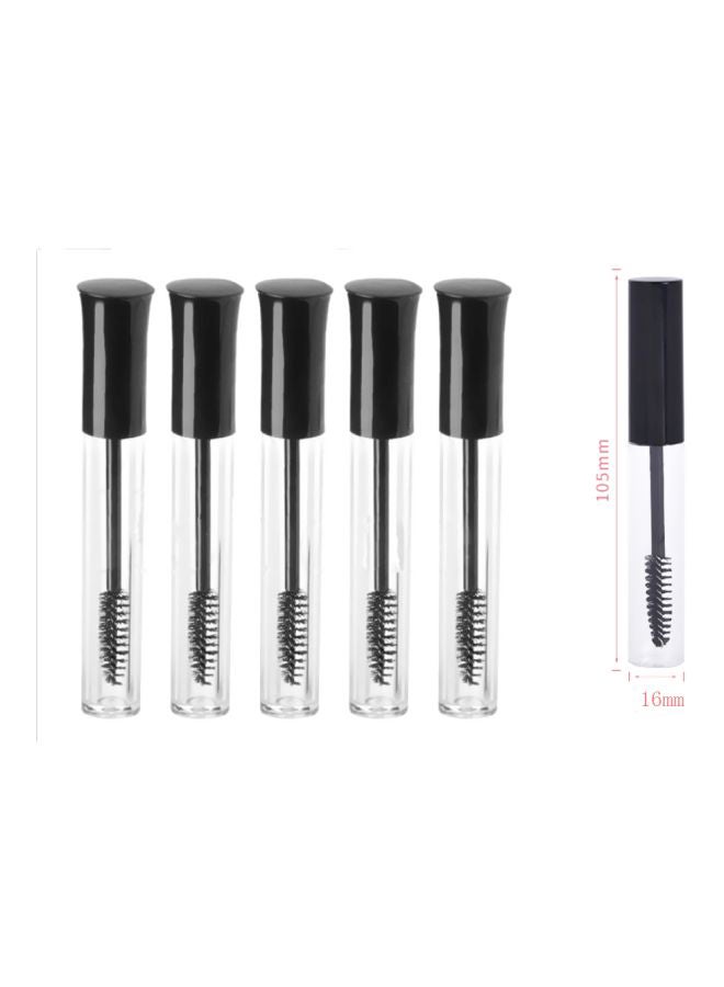 11-Piece Cosmetic Portable Empty Mascara Tube Black/Clear - Image 4