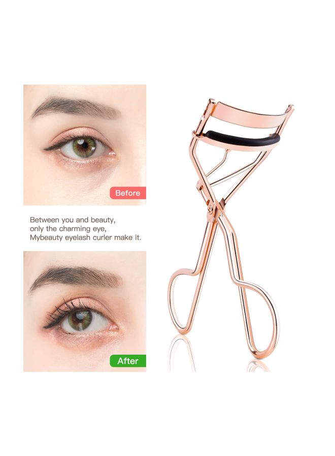 أداة ثني الرموش المحمولة مع حشية بديلة من السيليكون وردي/أسود - Image 4