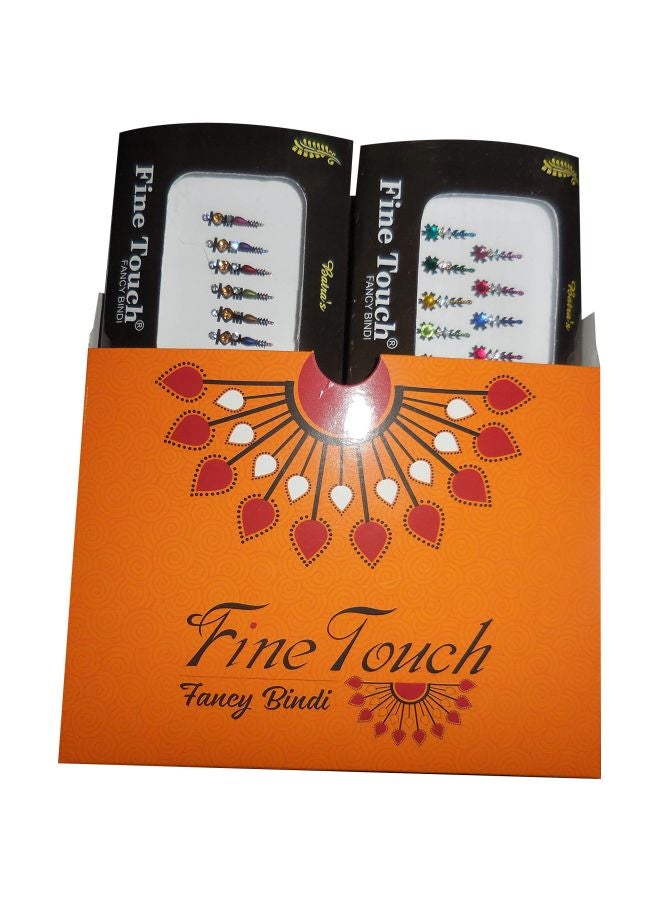 Fine Touch Pack Of 6 Mix N Match Face Jewels Multicolour