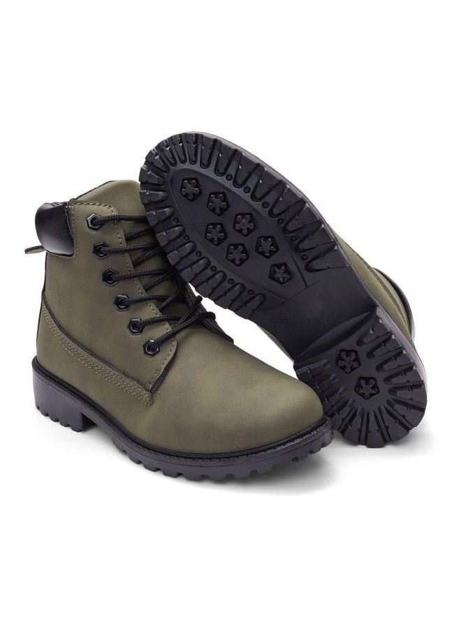 Generic - Lace Up Ankle Boots Green - Image 1