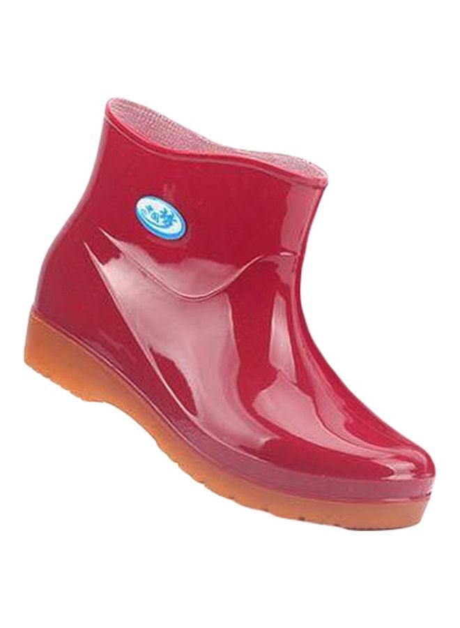 PVC Low Rise Boots Red  - Image 1